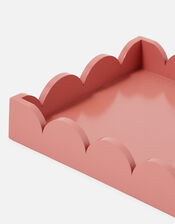 Wood Scallop Tray , Orange (CORAL), large