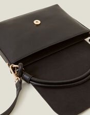 Double Strap Handheld Bag, Black (BLACK), large