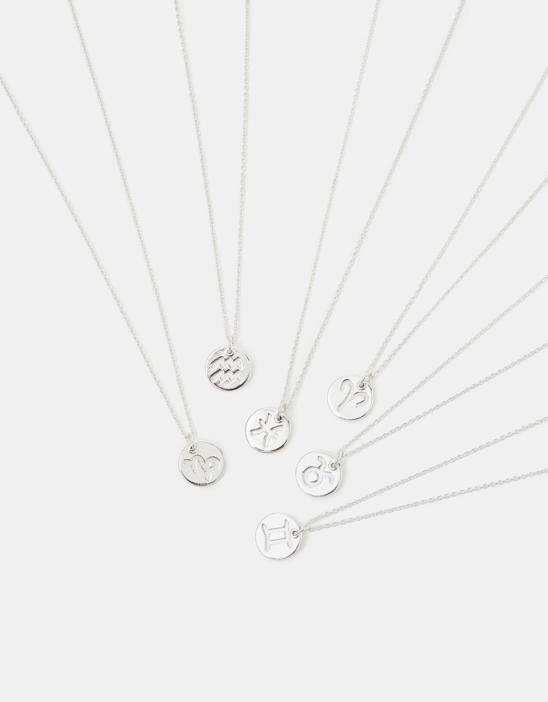 Sterling Silver Zodiac Pendant Necklace Silver | Sterling