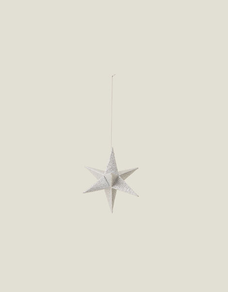 Paper Sparkle Star Decoration, Silver (SILVER), large