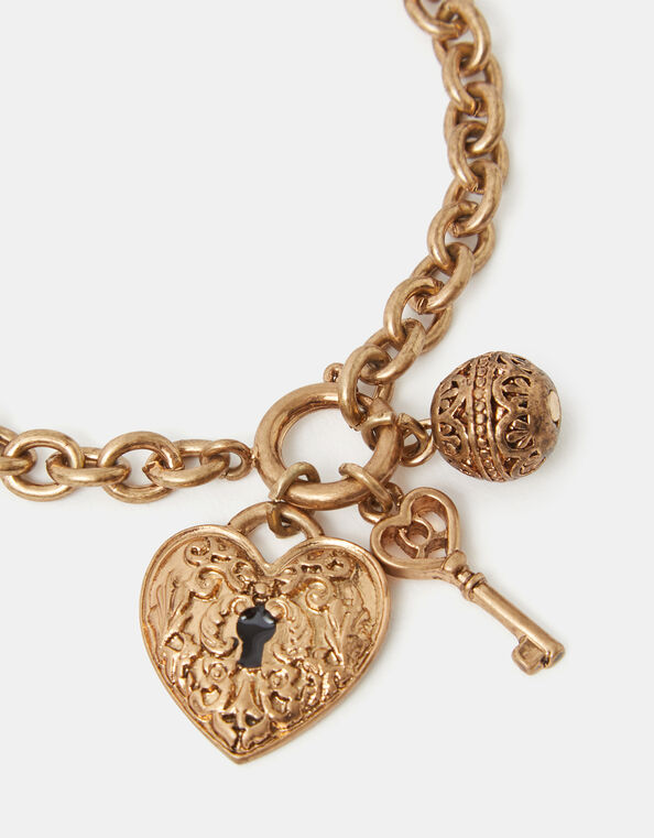 Lock & Key Charm Bracelet, , large