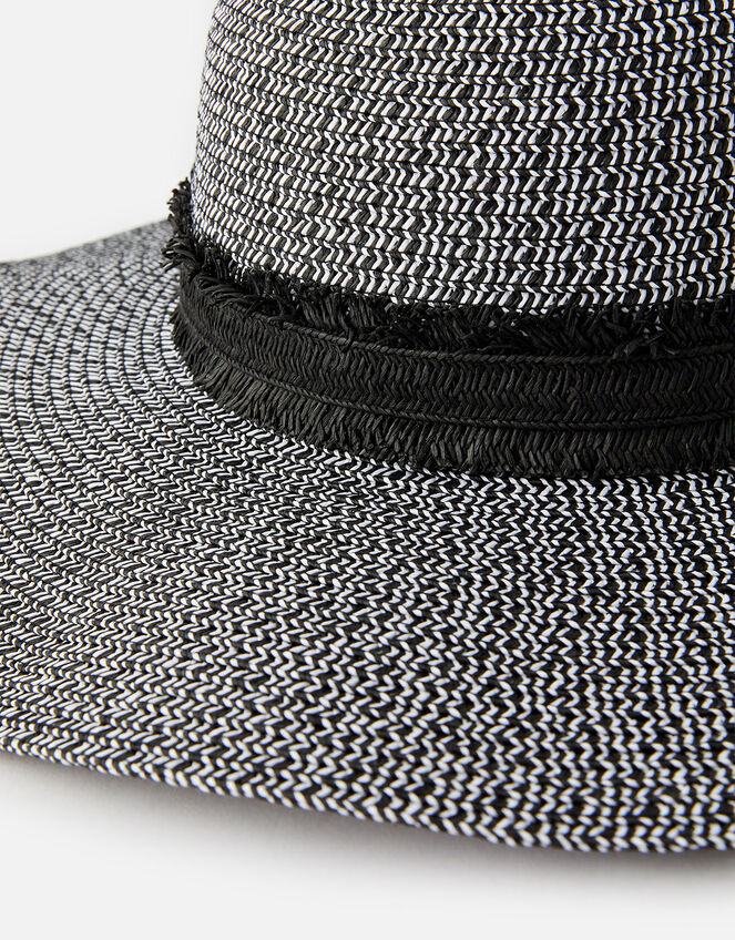 Rhodes Braid Floppy Hat , Black (BLACK WHITE), large