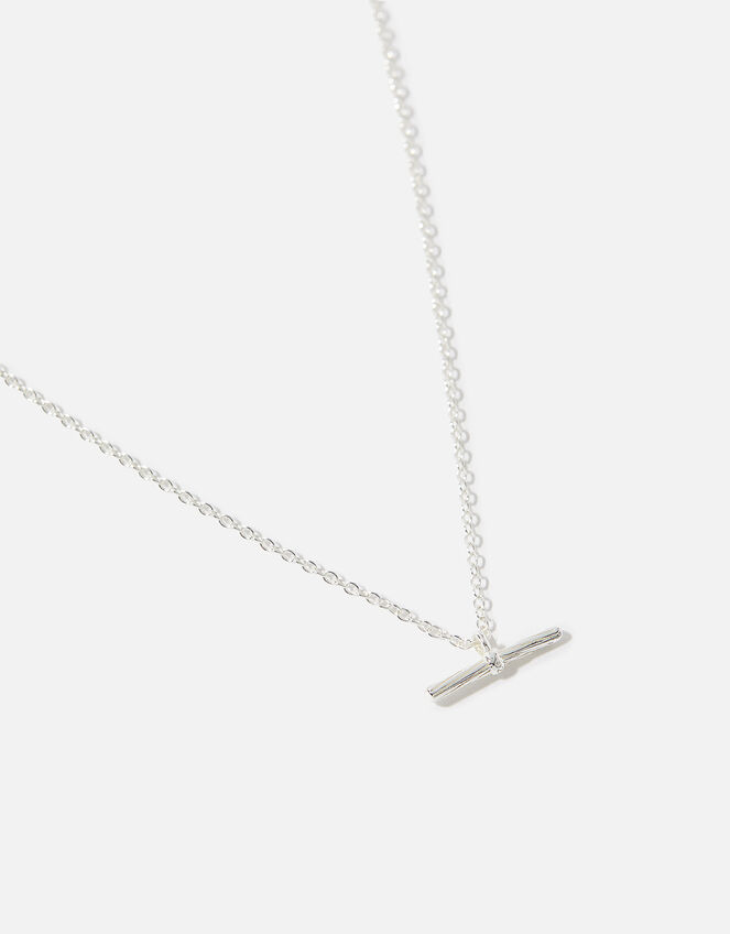 Sterling silver t bar necklace clearance