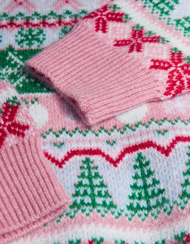 Girls Christmas Fair Isle Jumper, Multi (BRIGHTS-MULTI), large