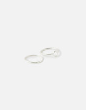 Sparkle Stacking Ring Set, Silver (SILVER), large