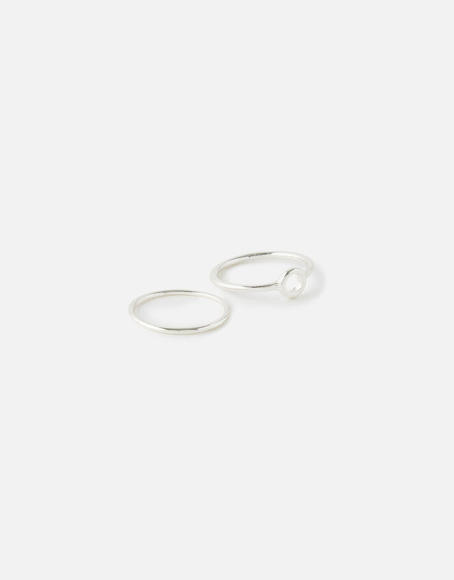 Sparkle Stacking Ring Set, Silver (SILVER), large