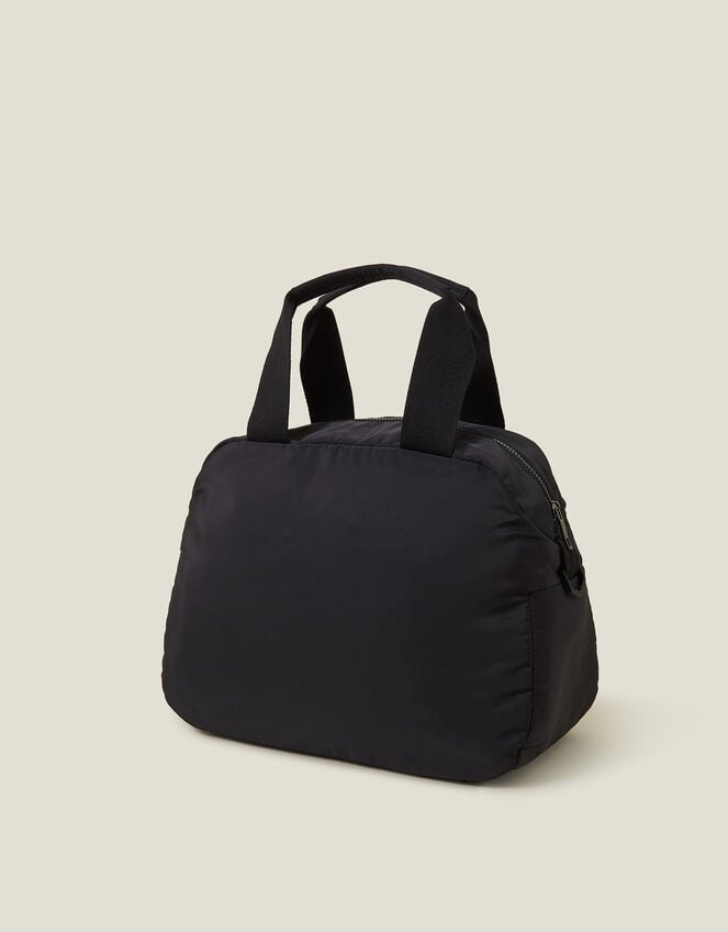 Floral Quilted Travel Bag, Black (BLACK), large