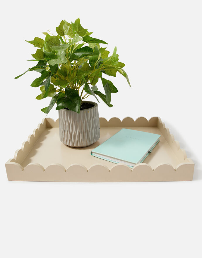 Large Wood Scallop Tray Trays & Coasters Accessorize UK