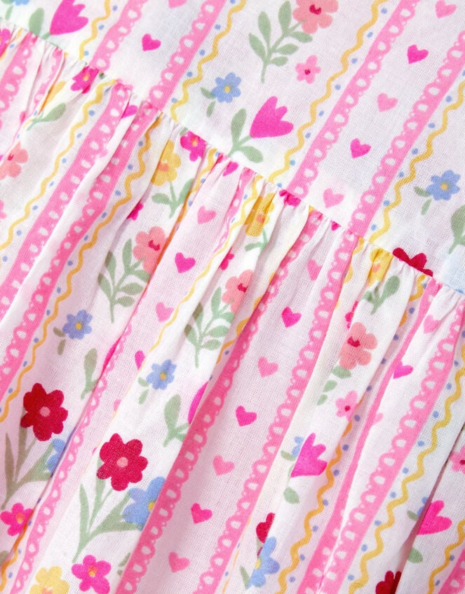 Girls Sleeveless Floral Print Dress, Multi (BRIGHTS MULTI), large