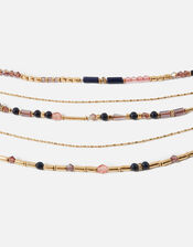 Layered Mixed Beads Rope Necklace, , large