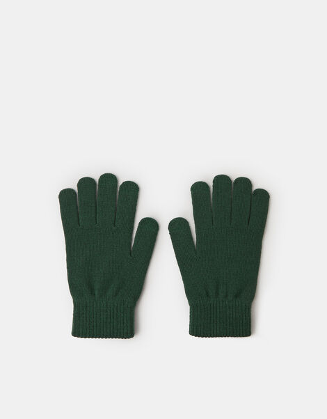 Stretch Touchscreen Gloves, Green (GREEN), large