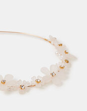 Girls Gemstone Flower Headband, , large