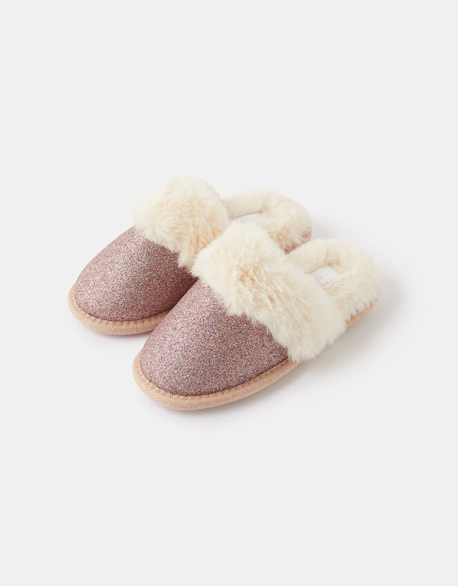 Glitter Mule Slippers, Purple (PURPLE), large