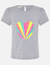 Girls Sequin Shell T-Shirt, Multi (BRIGHTS-MULTI), large