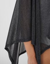Shimmer Poncho, Black (BLACK), large