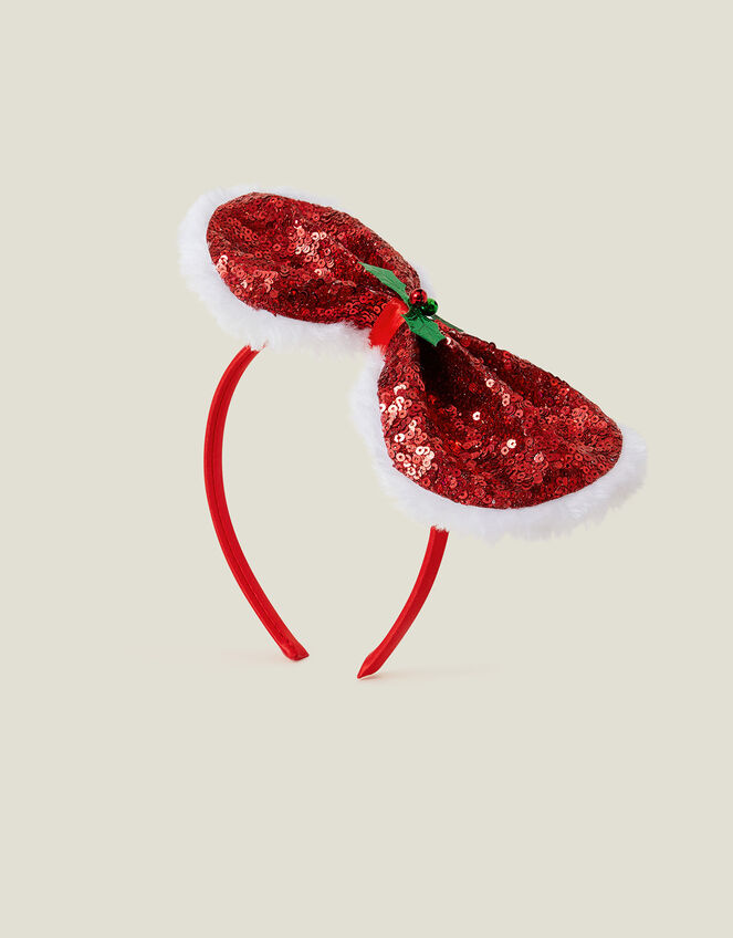 Christmas Sequin Bow Headband Accessorize UK Navigation Catalog