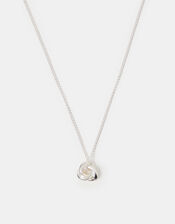 Knot Pendant Necklace, Silver (SILVER), large