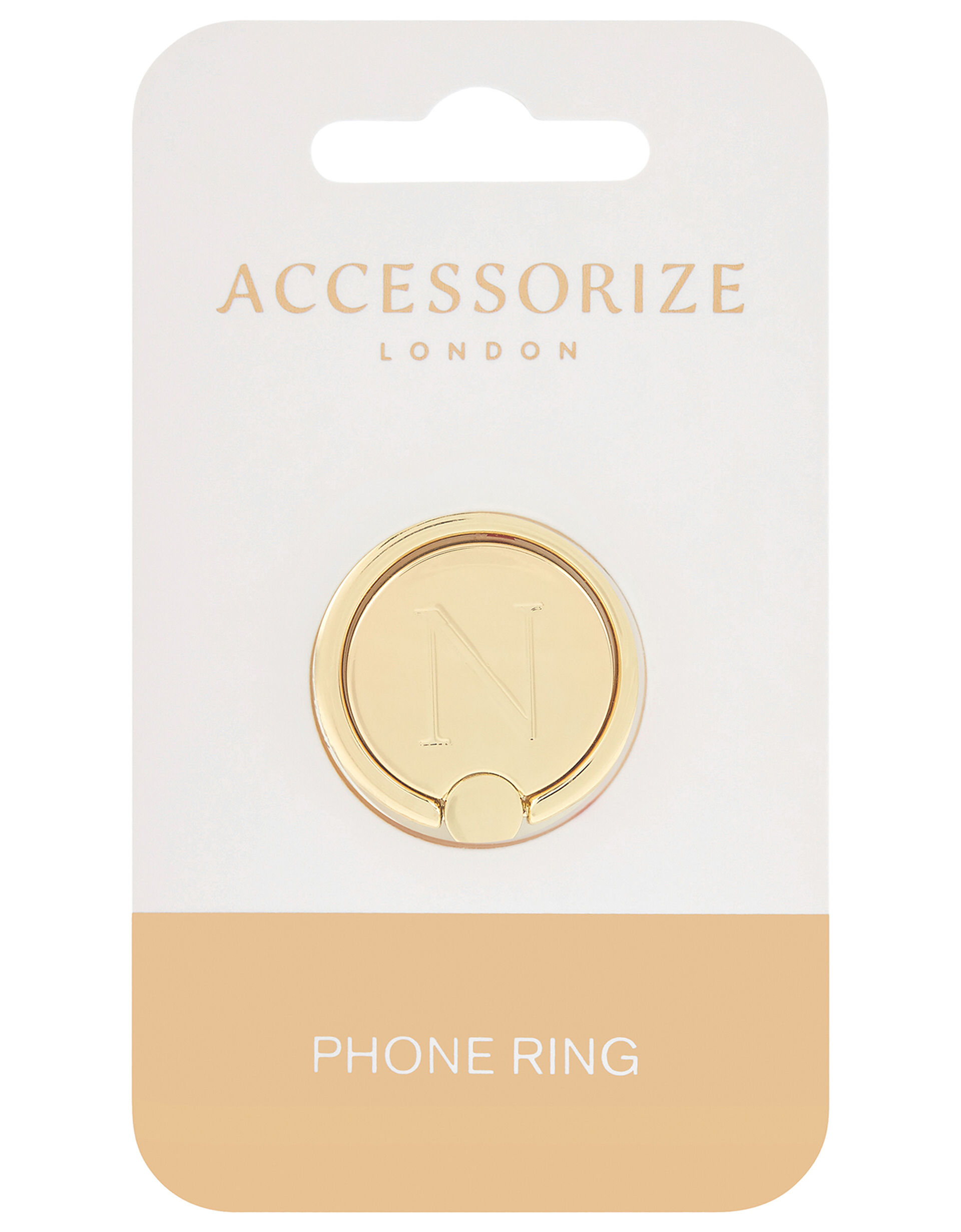 Metallic Initial Phone Ring - N, , large