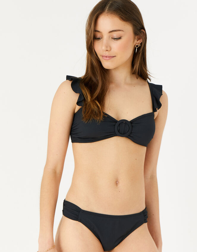 Ruched Bikini Briefs, Black (BLACK), large