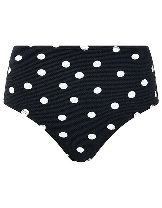 Black and white polka dot high waisted bikini deals
