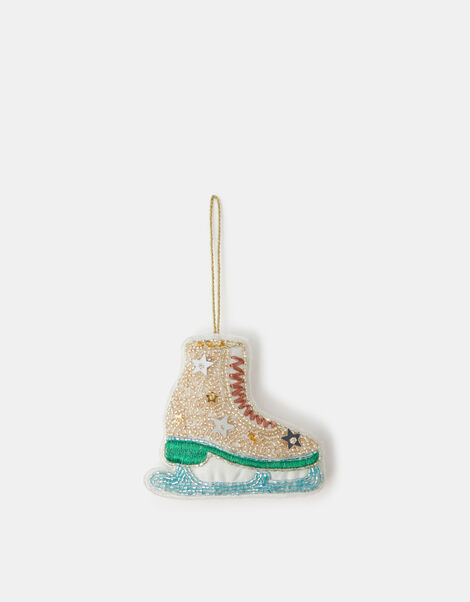 Beaded Ice Skate Christmas Tree Decoration , , large