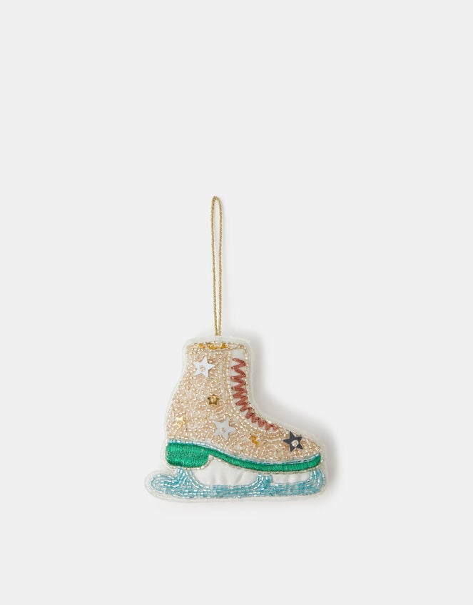 Beaded Ice Skate Christmas Tree Decoration , , large