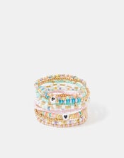 10-Pack Girls Bead Stretch Bracelets, , large