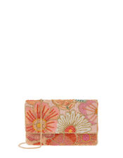 Kimmy Floral Beaded Clutch Bag, , large