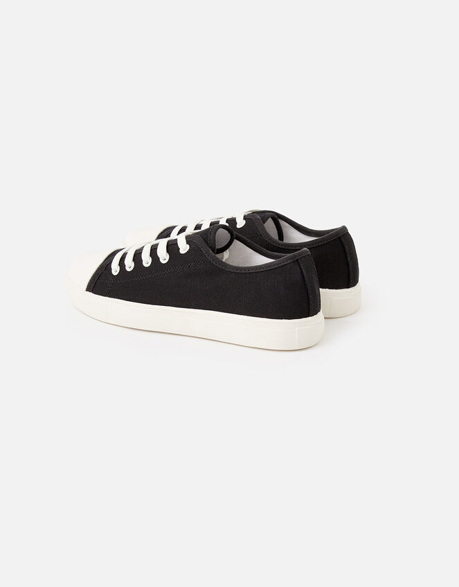 Canvas Trainers, Black (BLACK), large