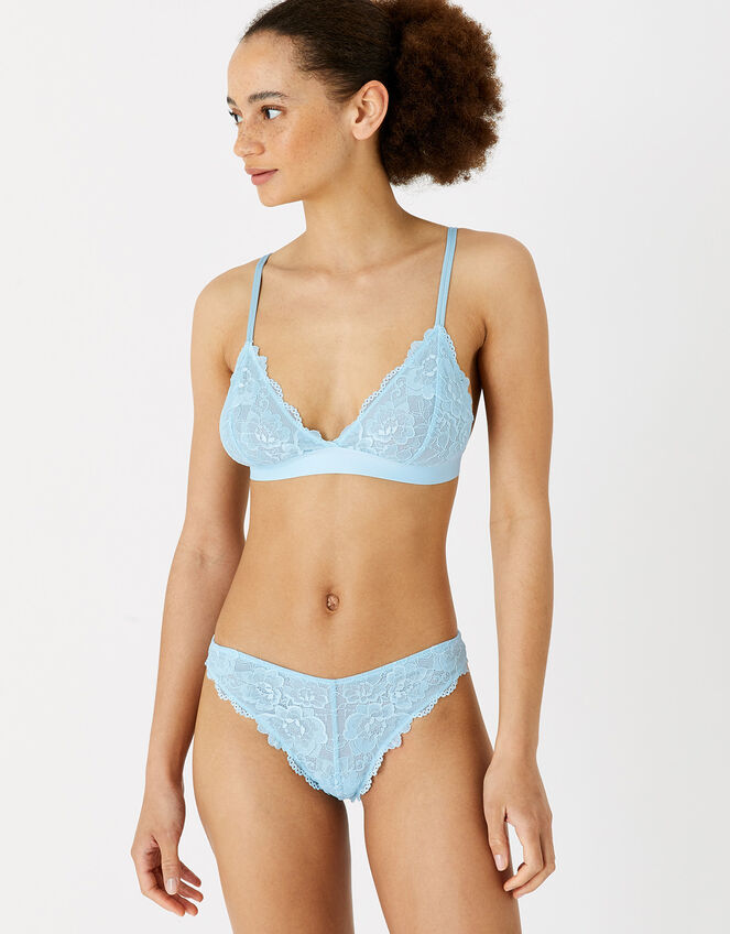 Lace Bralet, Blue (LIGHT BLUE), large