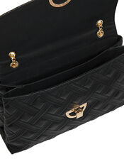 Ayda Oversized Quilted Shoulder Bag, Black (BLACK), large