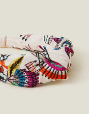 Embroidered Tropical Knot Headband, , large