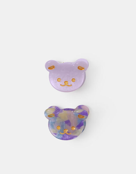 2-Pack Girls Bear Resin Claw Clips, , large