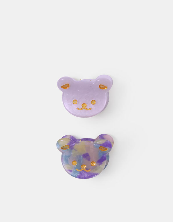 2-Pack Girls Bear Resin Claw Clips, , large