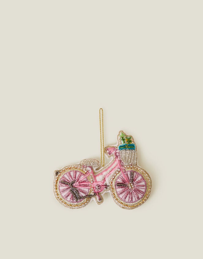 Embroidered Bicycle Christmas Tree Decoration, , large