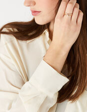 Pearl and Crystal Ring Set, Cream (PEARL), large