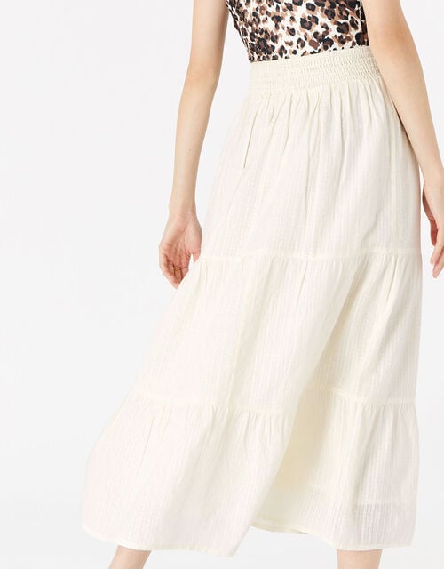 Tiered Beach Skirt, Ivory (IVORY), large