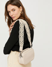 Macrame Strap Camera Bag, Cream (CREAM), large