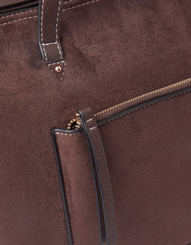 Rachel Zip Front Laptop Tote Bag, Brown (CHOCOLATE), large