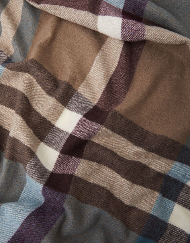 Check Print Blanket Scarf, , large