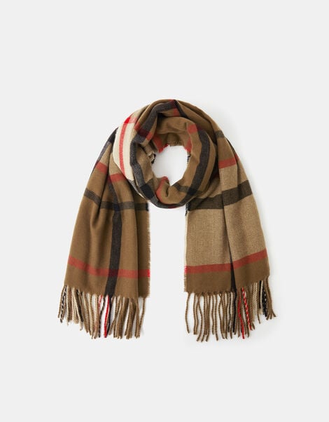 Check Print Scarf, , large