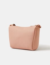 Zip Front Crossbody Bag, Pink (PINK), large