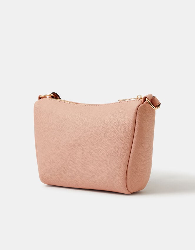 Zip Front Crossbody Bag, Pink (PINK), large