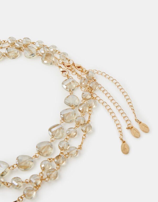 3-Pack Crystal Beaded Chain Necklaces, , large