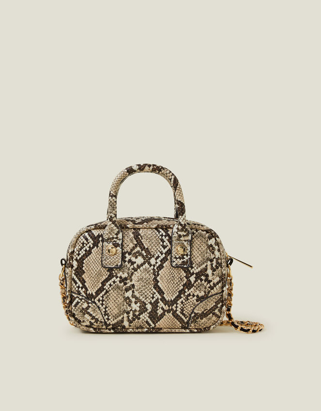 Vintage Needles Lightweight Snakeskin Pattern Crossbody Bag