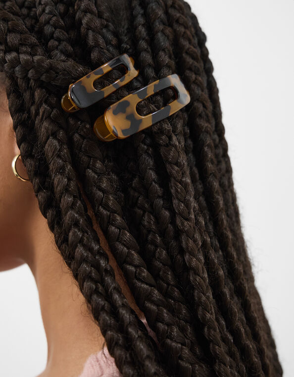 2-Pack Tort Salon Hair Clips, , large