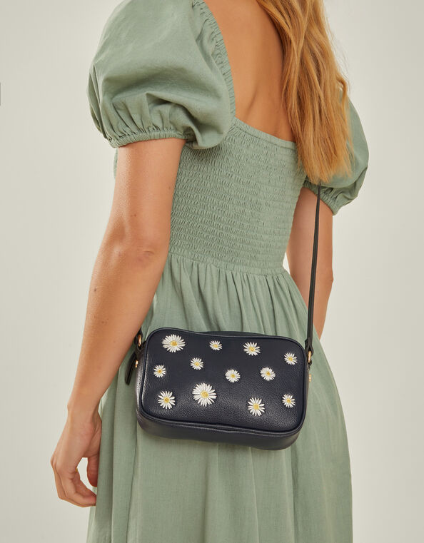 Daisy Faux Leather Cross-Body Bag, , large