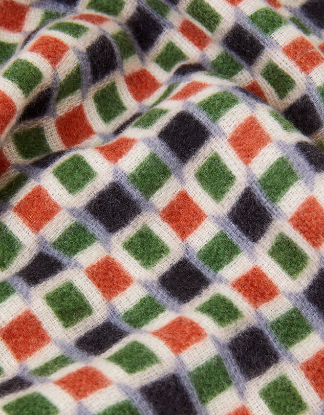Tile Print Blanket Scarf, , large
