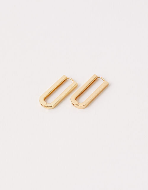 GoldPlated Rectangle Link Earrings Z for Accessorize Accessorize UK