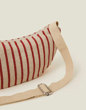 Stripe Sling Cross-Body Bag Red, , large